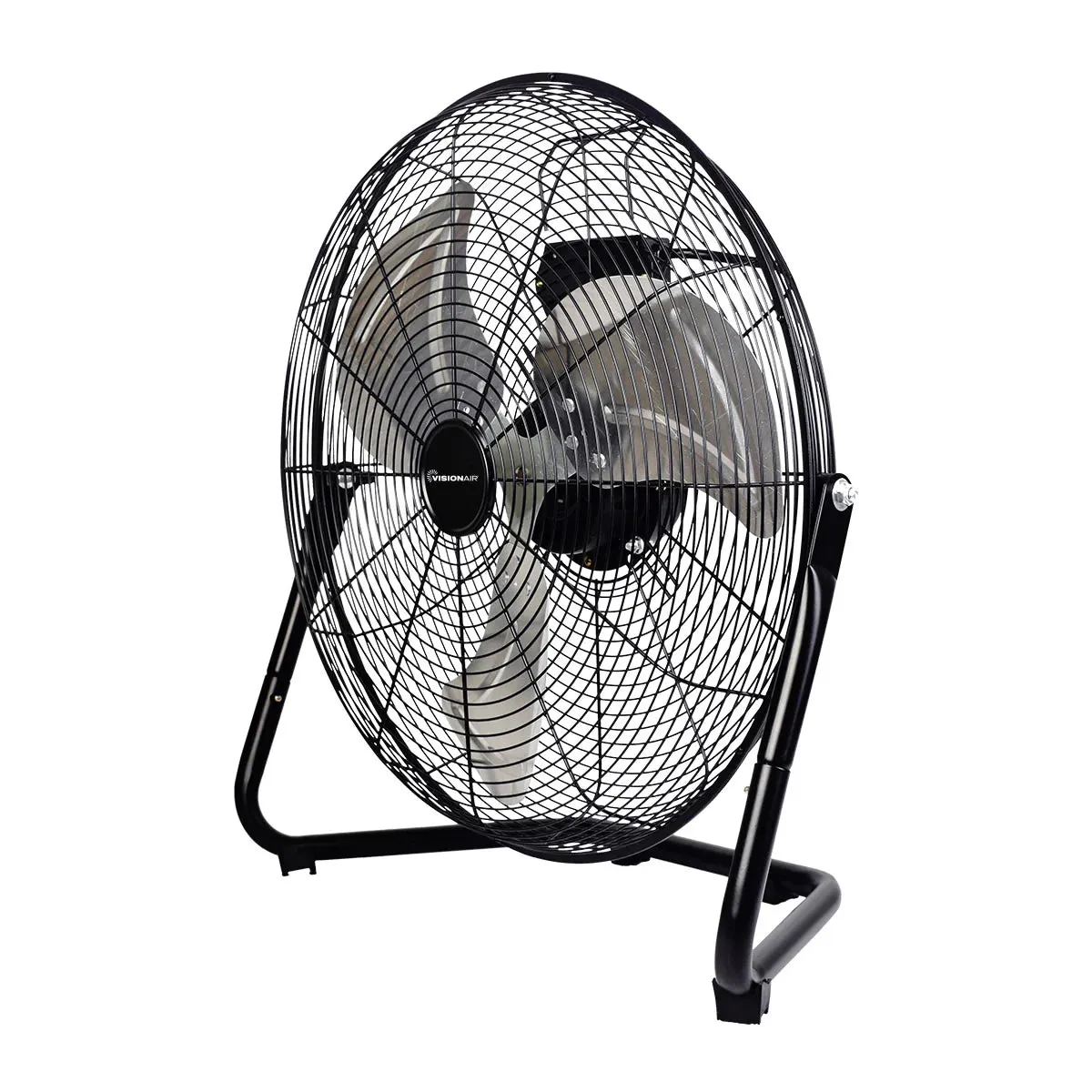 20-inch High Velocity Floor Fan with Aluminum Oil Bearing Motor - Black