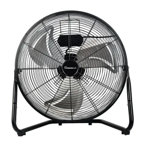 20-inch High Velocity Floor Fan with Aluminum Oil Bearing Motor - Black
