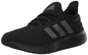 adidas Women's Cloudfoam Pure Sportswear Sneakers, Black/Iron Metallic/Black, 7