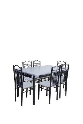 Aft Wooden Steel Metal Dining Table Chairs Set Modern Dining Room and Kitchen AFT1406F-14 1 6
