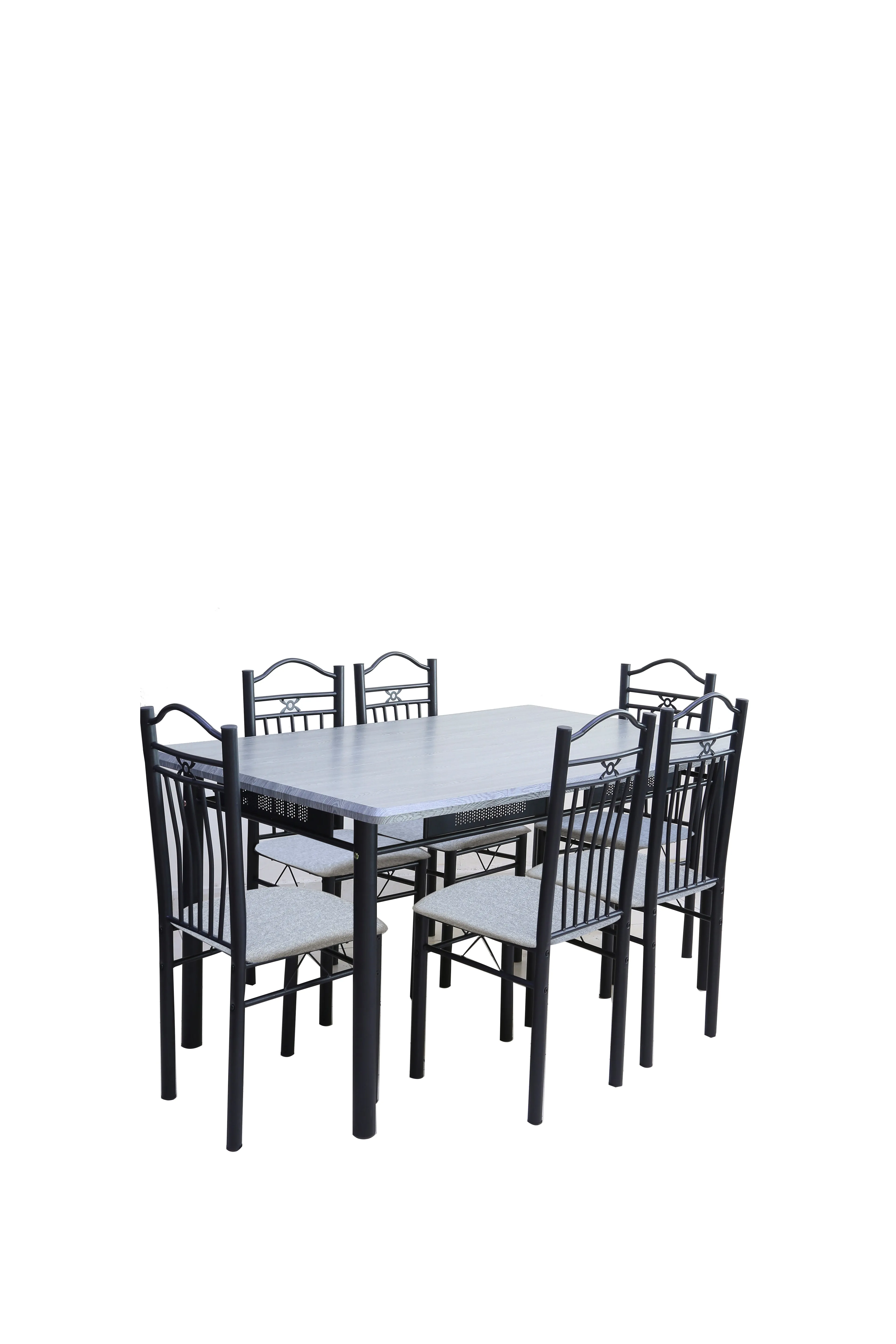 Aft Wooden Steel Metal Dining Table Chairs Set Modern Dining Room and Kitchen AFT1406F-14 1 6
