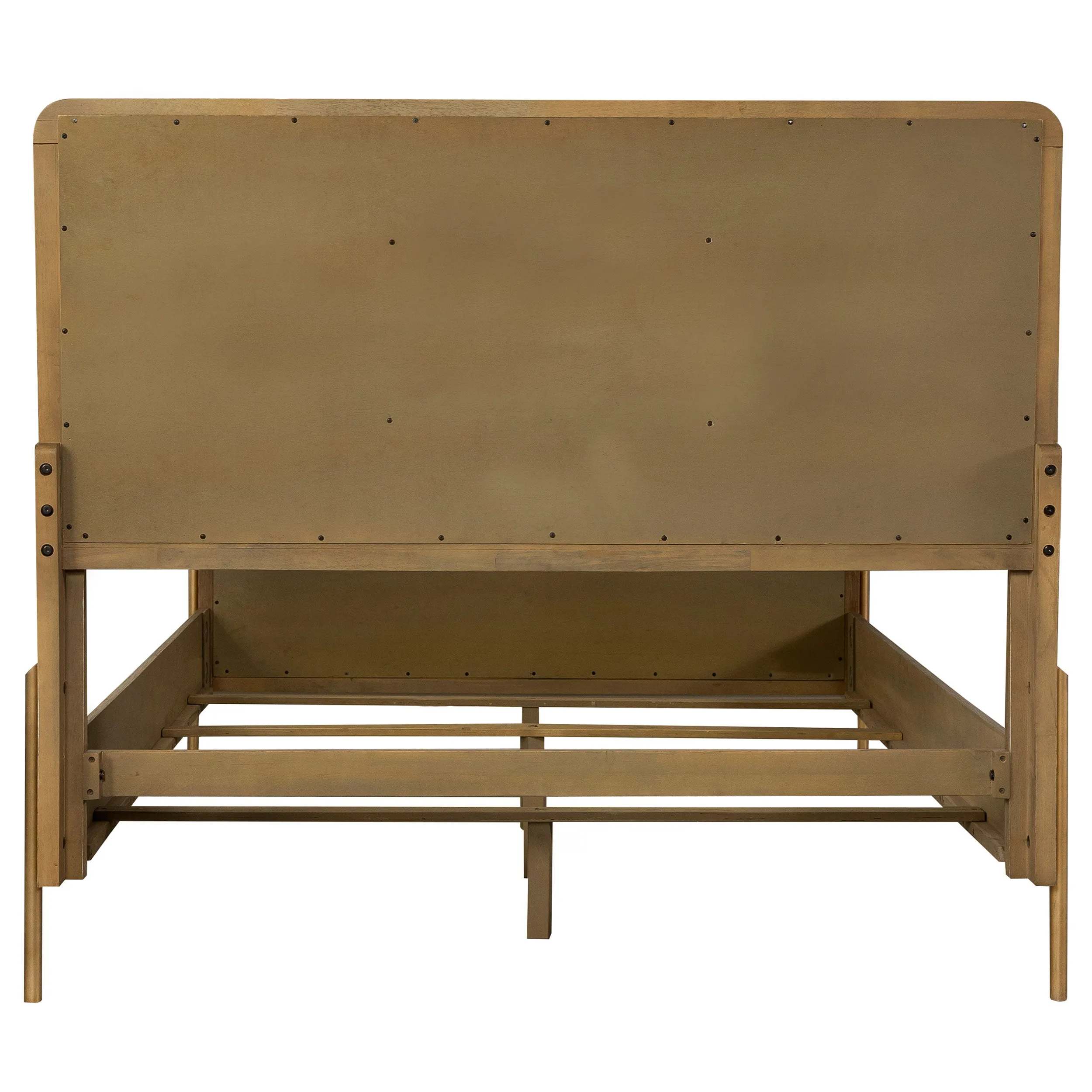 Arini Upholstered Queen Panel Bed Sand Wash and Natural Cane