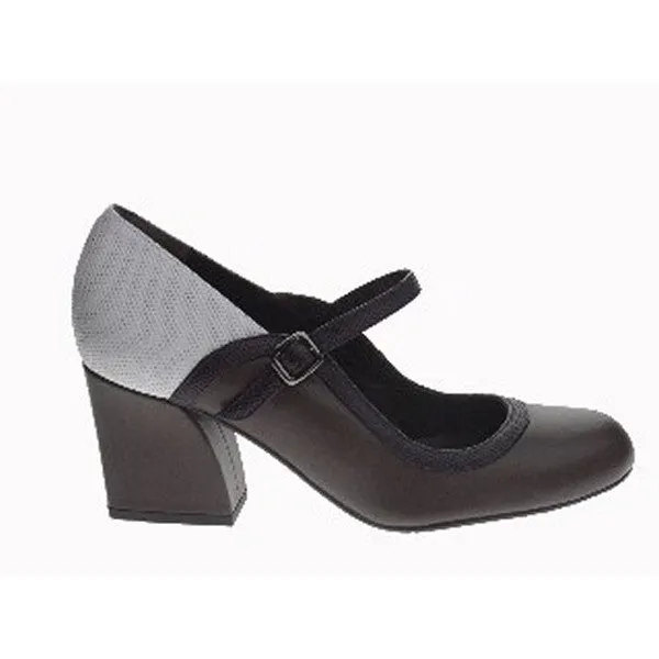 Audley 17783 Black Mid Heel Pumps