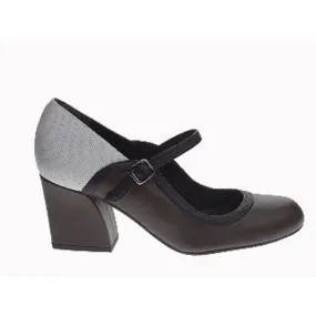Audley 17783 Black Mid Heel Pumps
