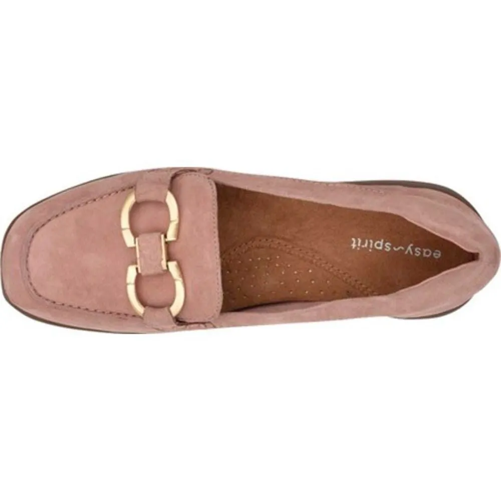 Avienta Light Pink Suede Easy Spirit Loafer Flats