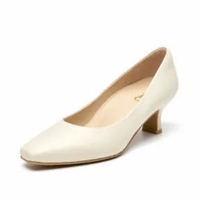 Beautoday Women Genuine Sheepskin Slip-on Pointed Toe Pumps