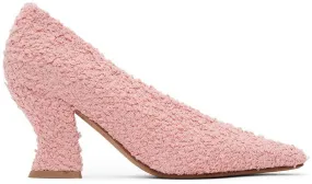 Bottega Veneta Pink BouclÃ© Almond Pumps