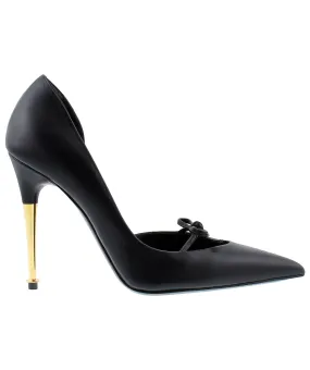 Bow D'Orsay Leather Pumps