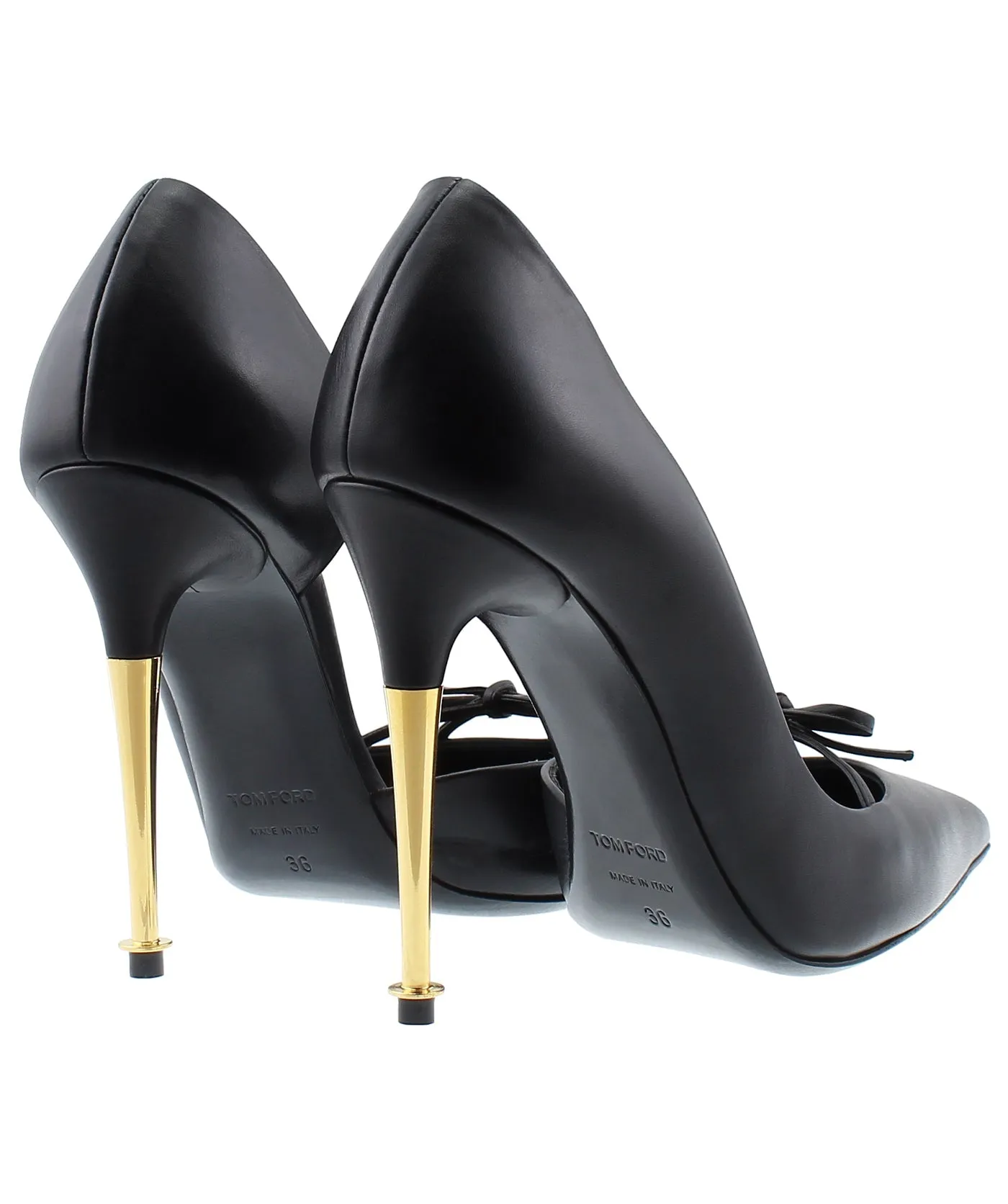 Bow D'Orsay Leather Pumps