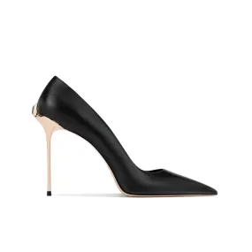 BUCRI Leather Mid Heel Pumps