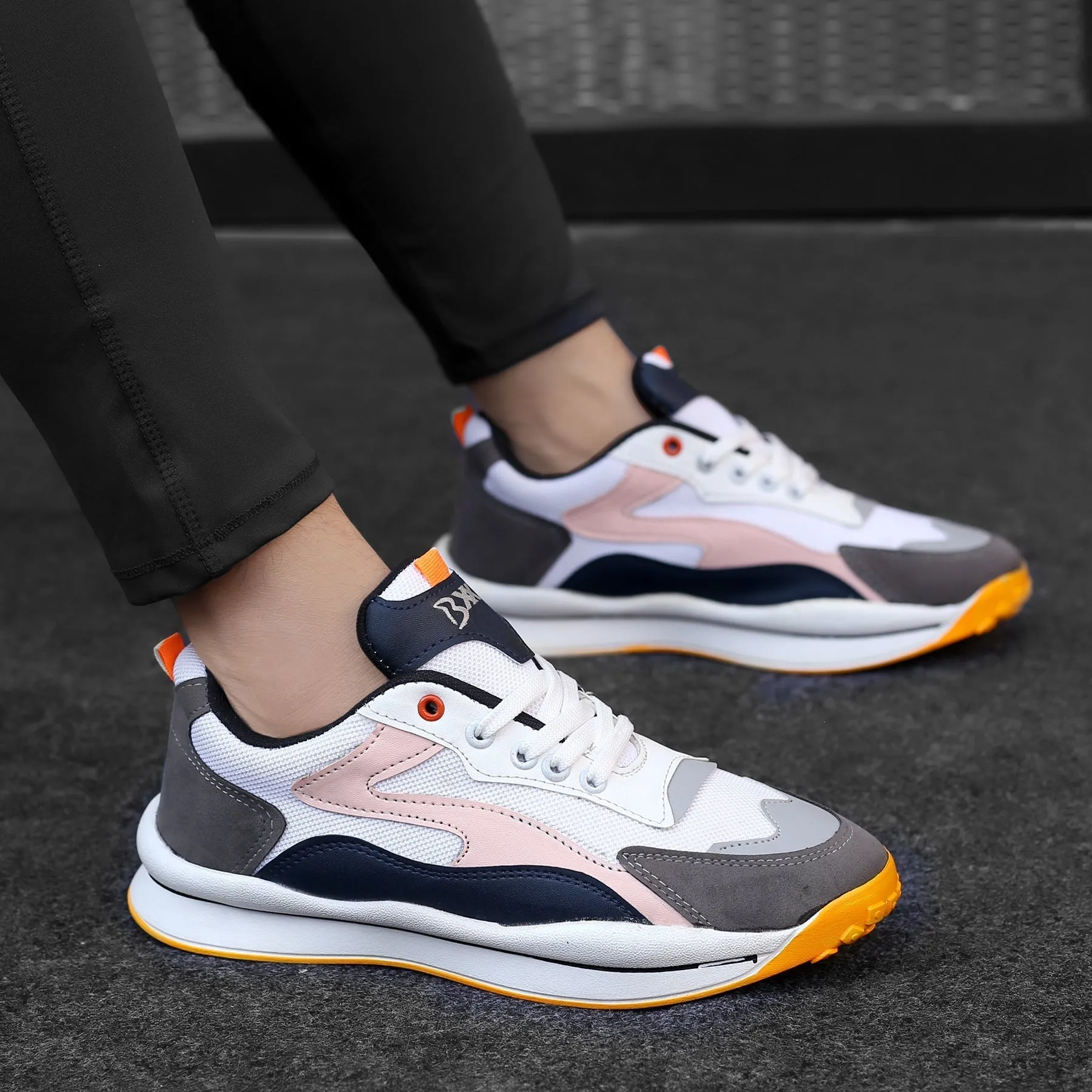 Bxxy Men's Sports Casual Lace-up Running Shoes
