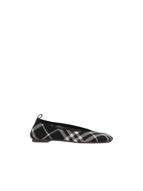 Check Knit Ballerinas