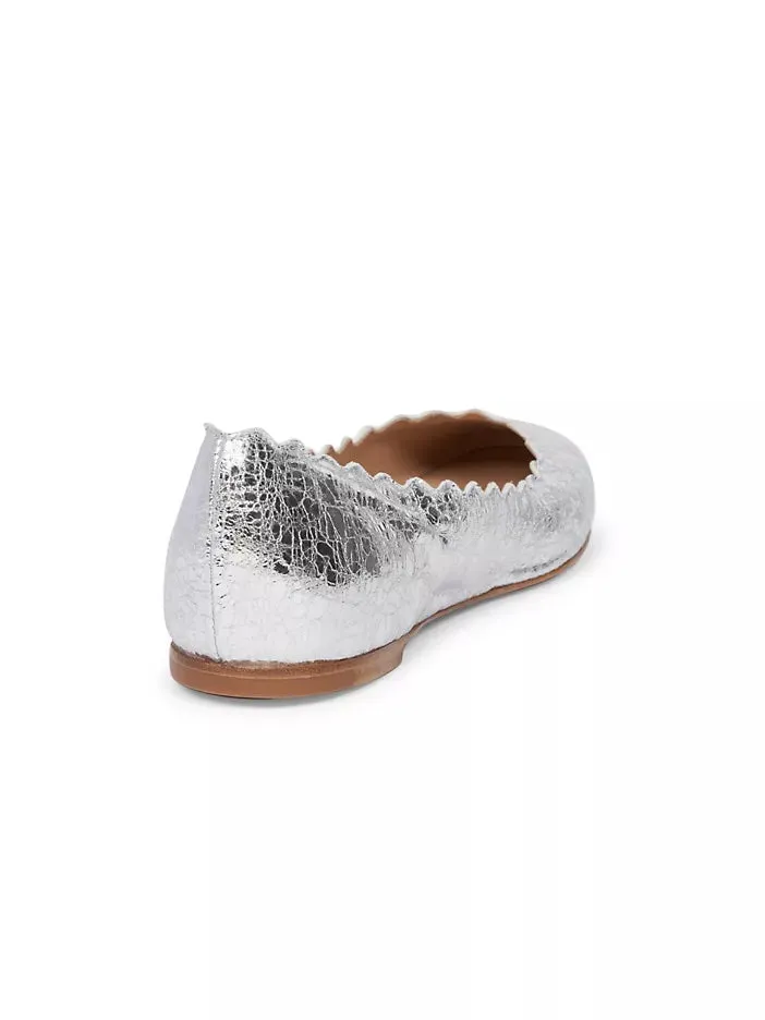 CHLOÉ LAUREN METALLIC BALLET FLATS