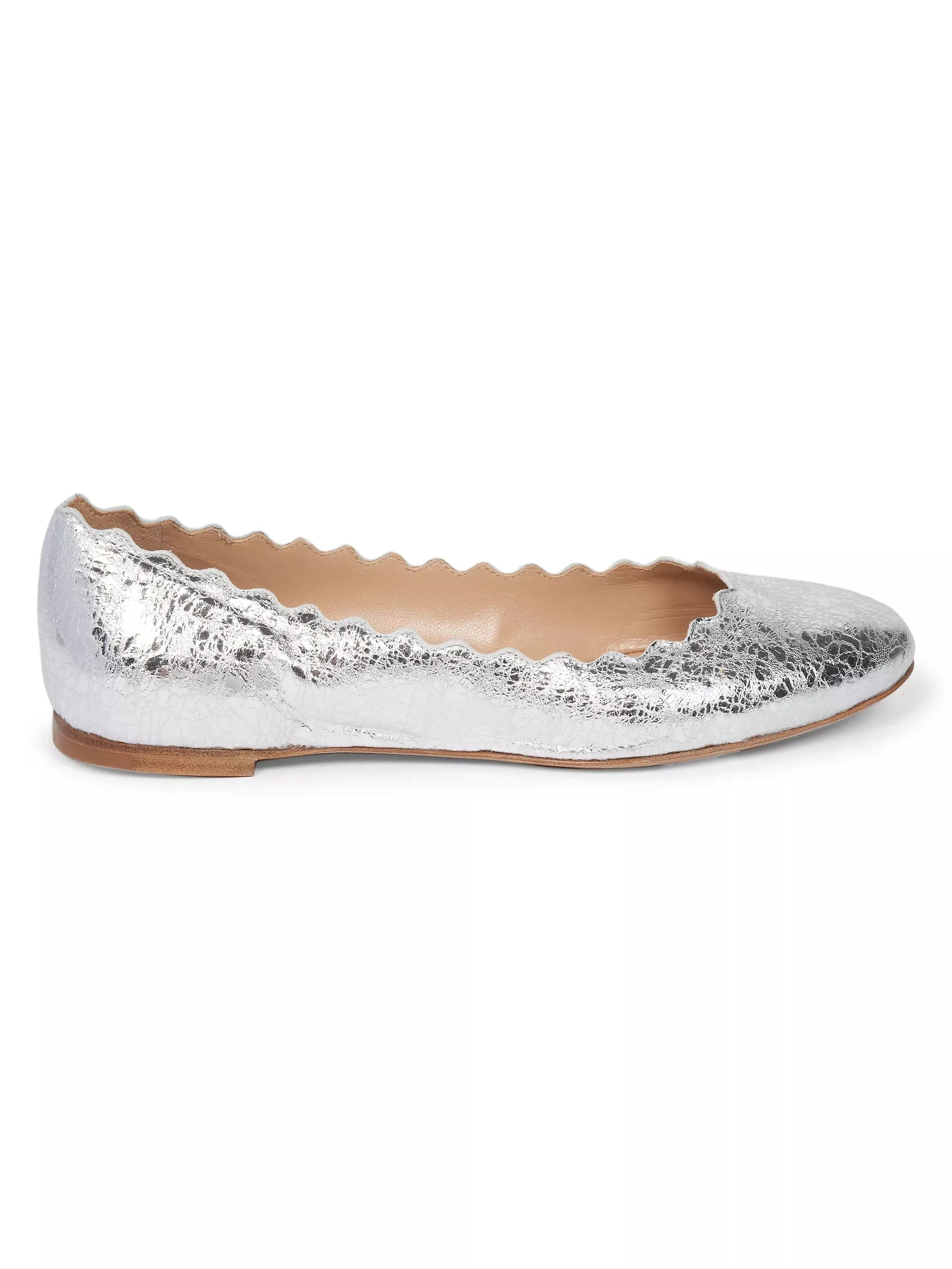 CHLOÉ LAUREN METALLIC BALLET FLATS