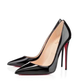 Christian Louboutin So Kate 120 Black Patent Leather Pump Heels 37.5 UK 4.5
