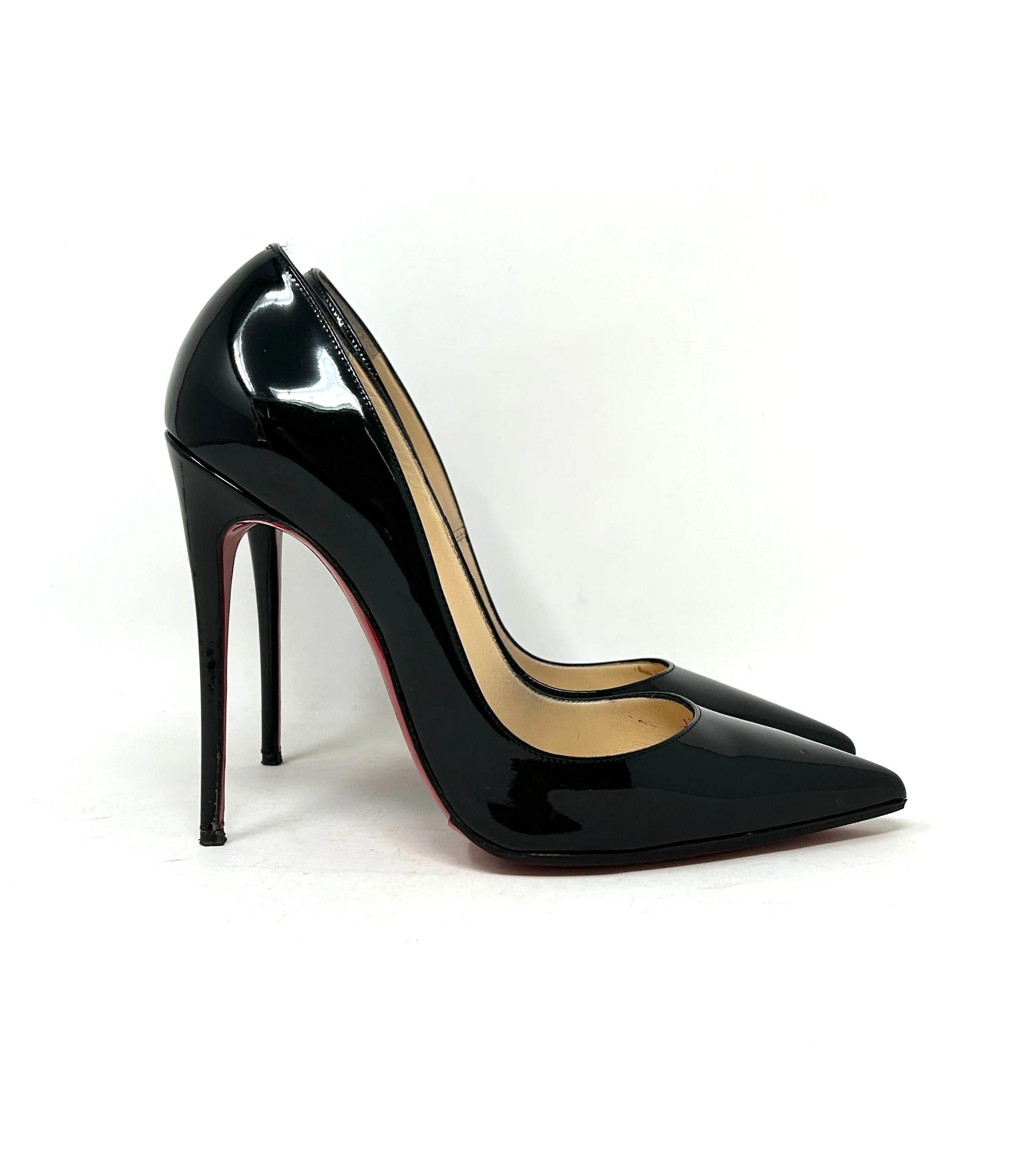 Christian Louboutin So Kate 120 Black Patent Leather Pump Heels 37.5 UK 4.5