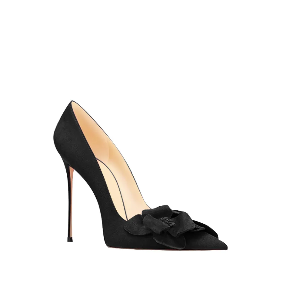 CIURE Flower Embellished Mid Heel Pumps - 8cm