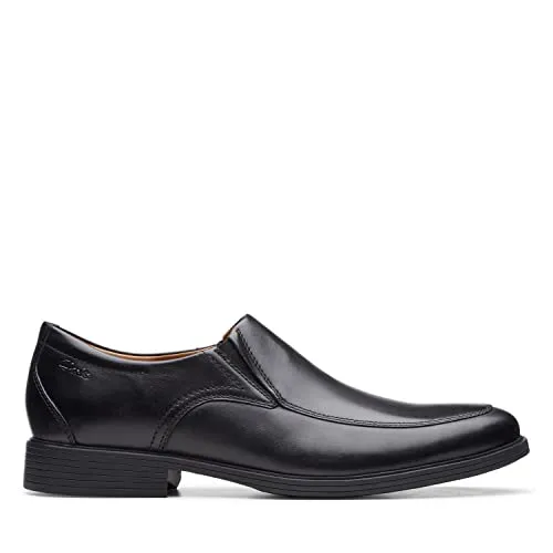Clarks Men's Whiddon Plain Loafer, Black Leather, 9