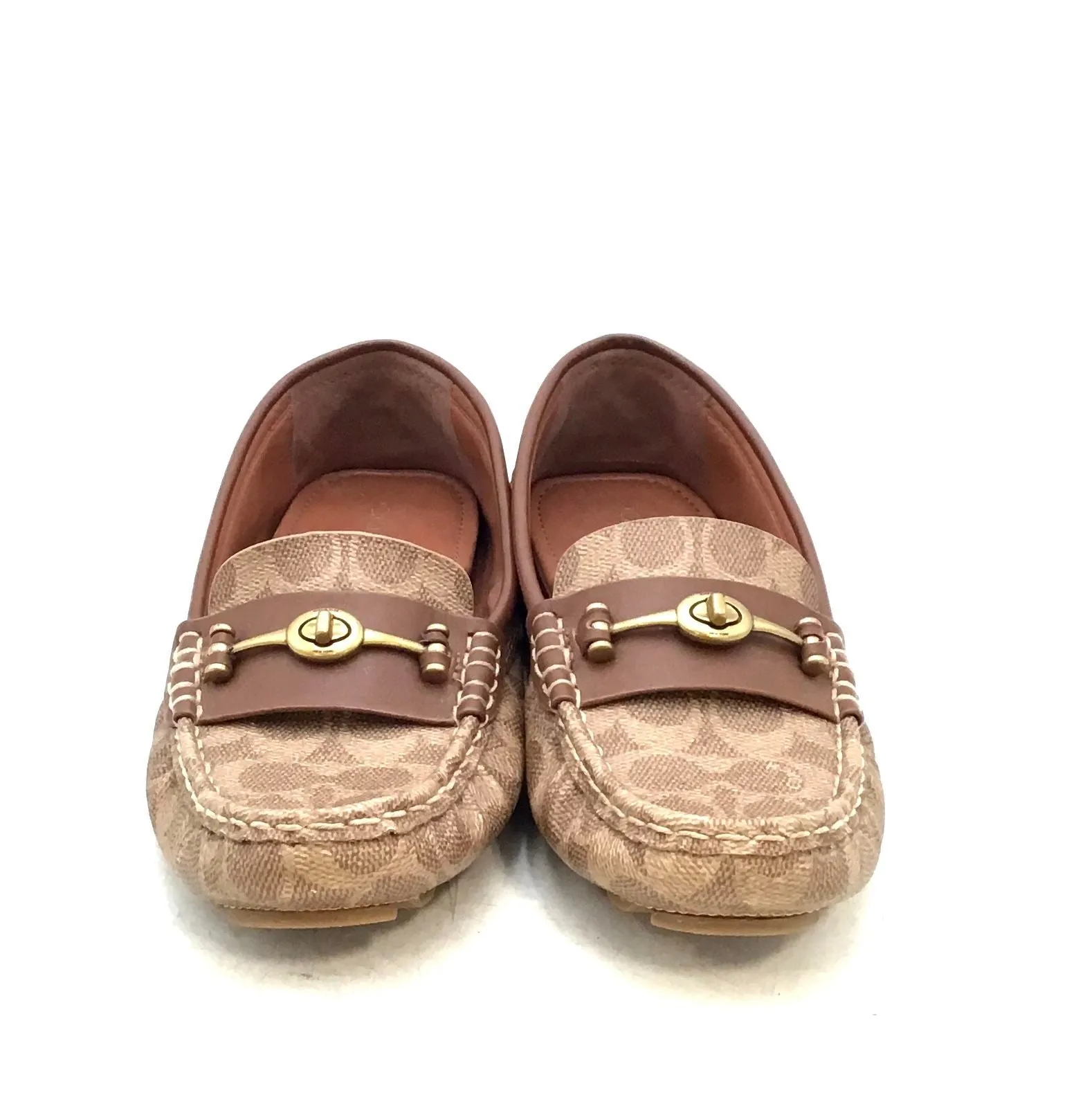 Coach Women's Crosby Turnlock Driver G2673 Brown Loafer Flats - Size 9.5 B
