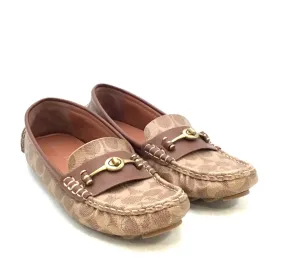 Coach Women's Crosby Turnlock Driver G2673 Brown Loafer Flats - Size 9.5 B
