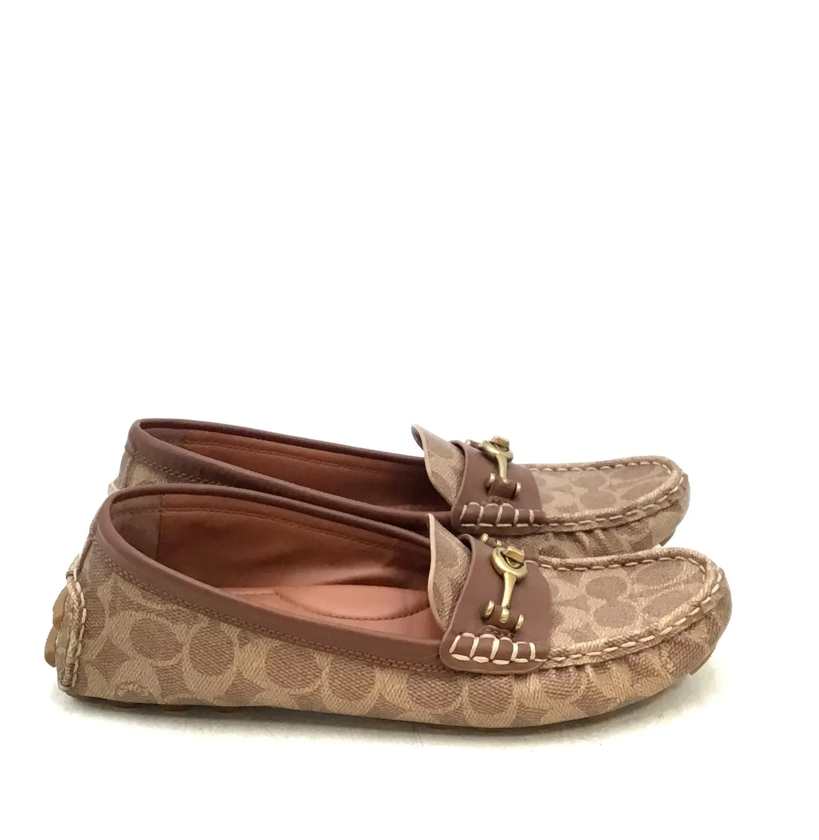 Coach Women's Crosby Turnlock Driver G2673 Brown Loafer Flats - Size 9.5 B