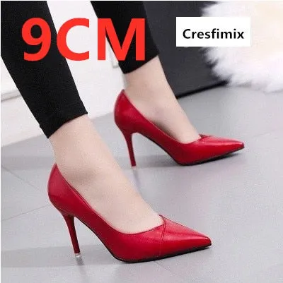Cresfimix women sexy multi color party night club high heel shoes lady cute comfortable slip on office high heel pumps c2428