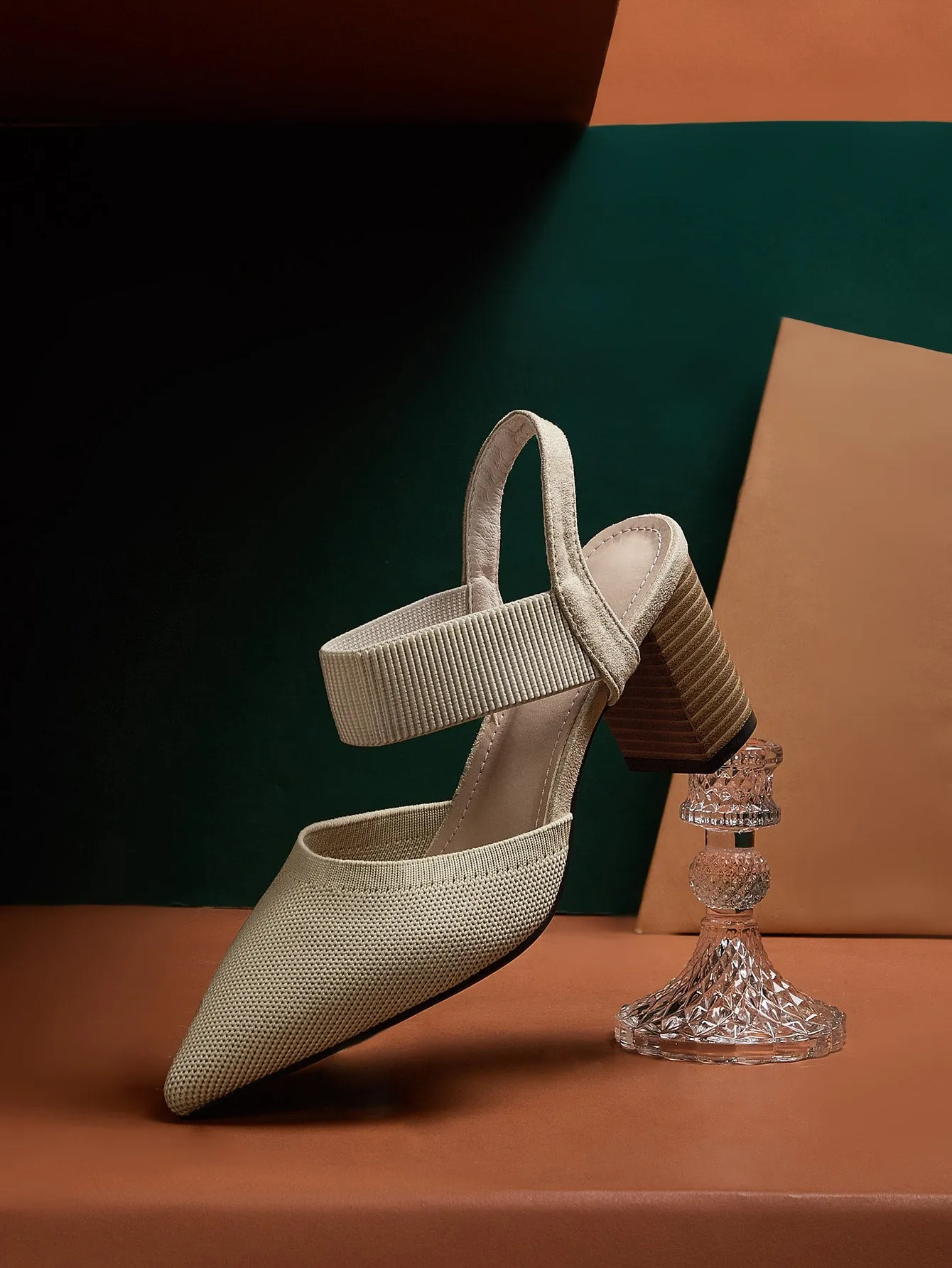 Cuccoo Point Toe Chunky Pumps