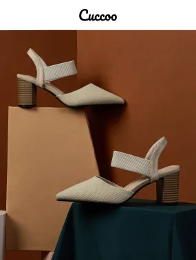 Cuccoo Point Toe Chunky Pumps