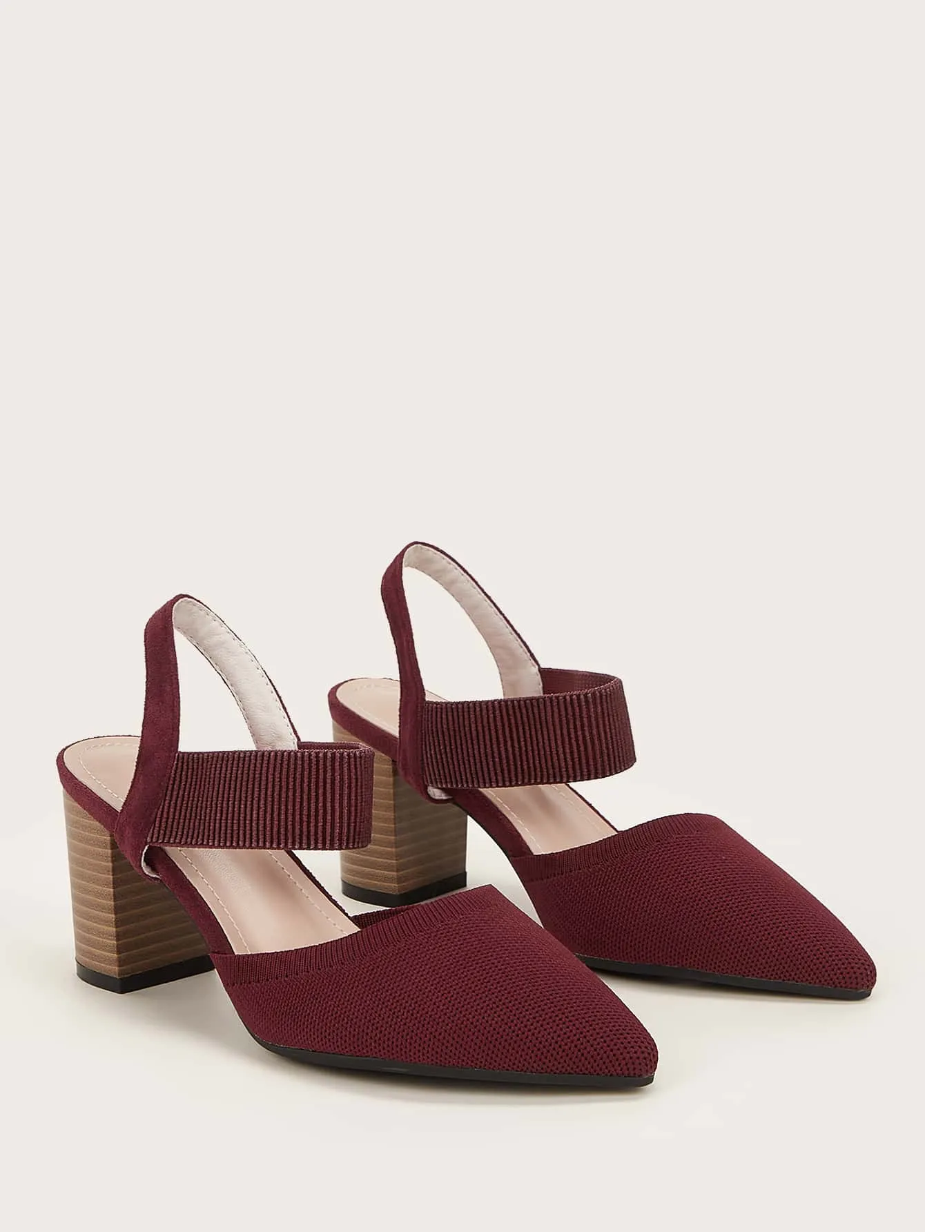 Cuccoo Point Toe Chunky Pumps