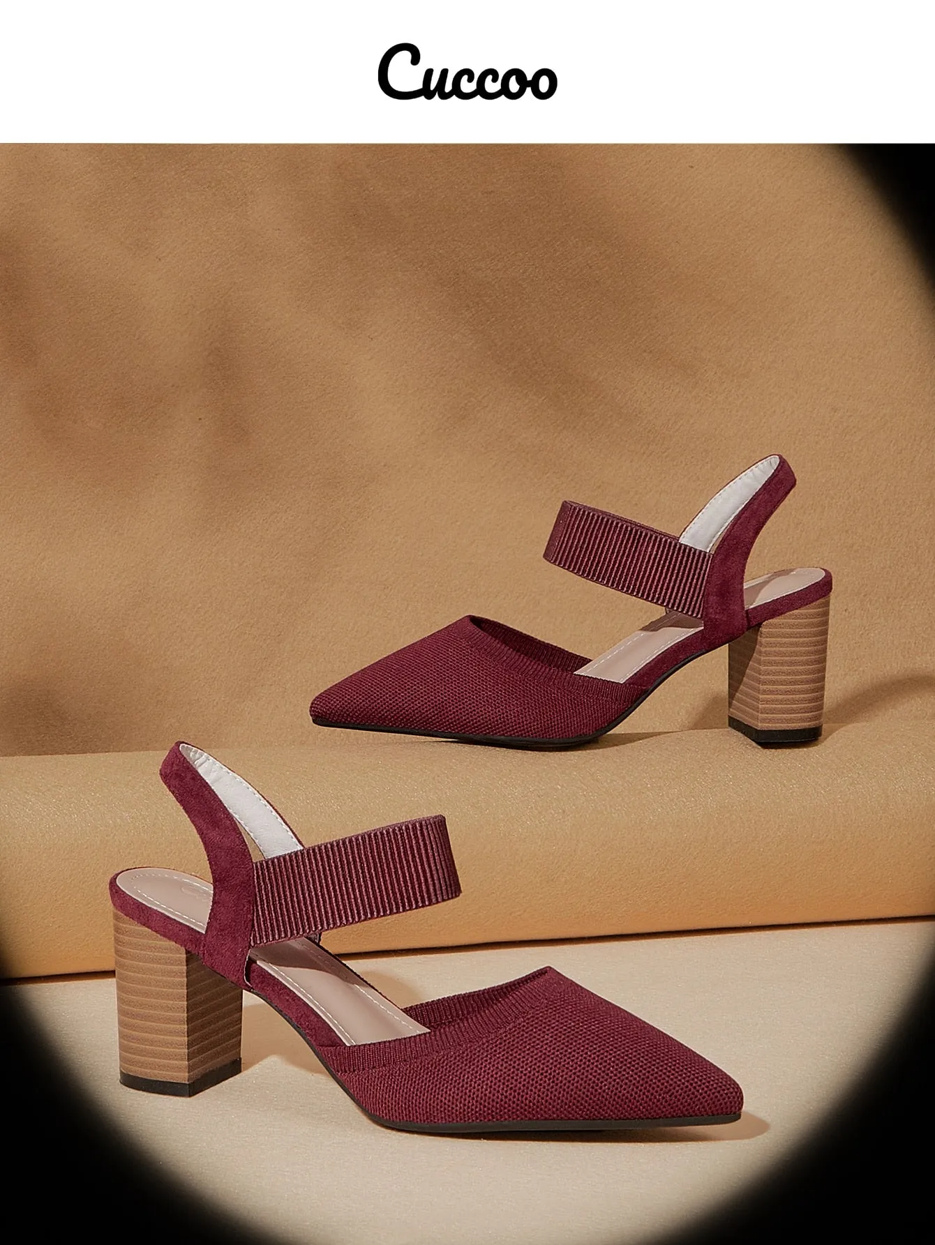 Cuccoo Point Toe Chunky Pumps