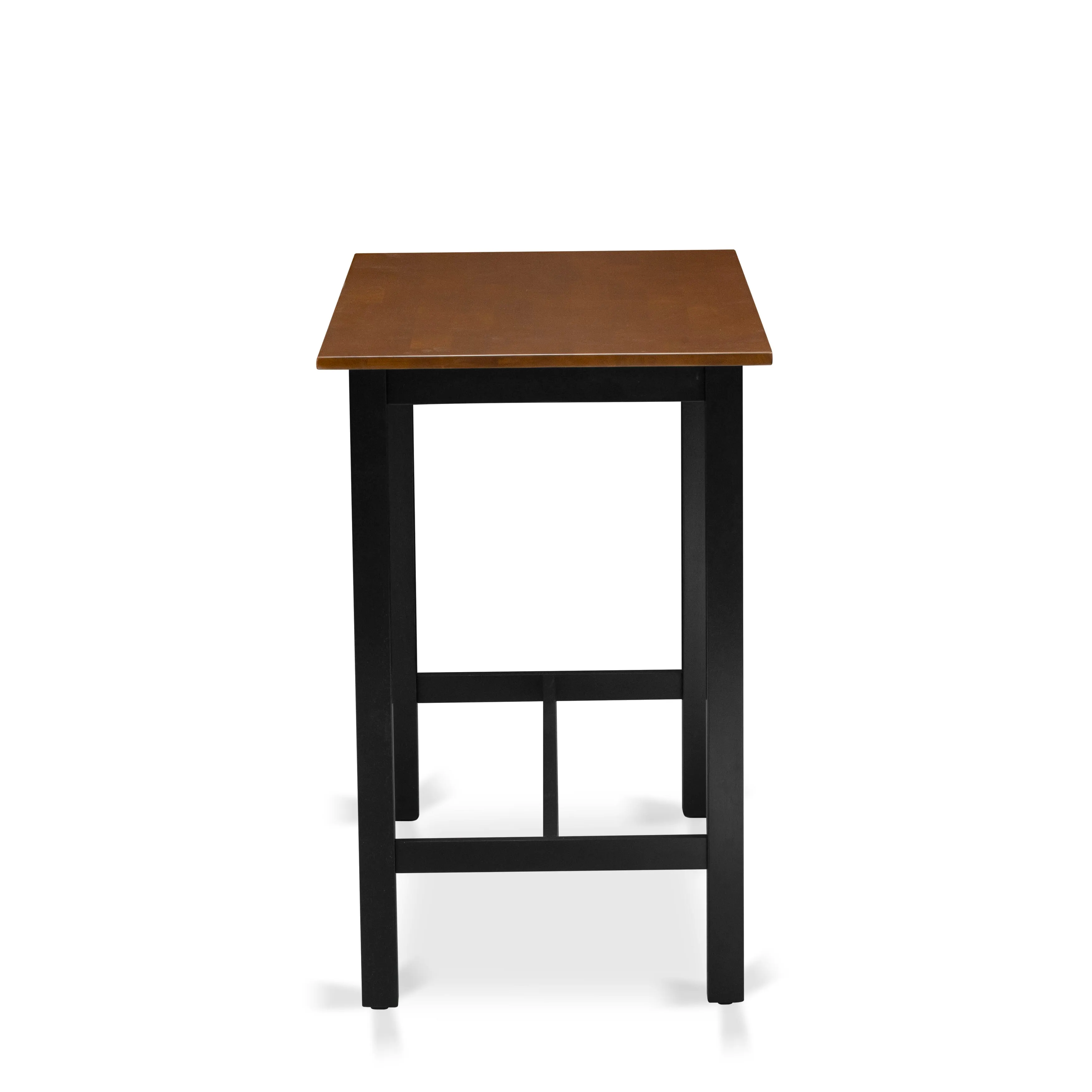 East West Furniture KATY4-BCH-W 4 Piece Dining Table Set Includes a Rectangular Dining Room Table and 2 Stools with a Bench, 24x47 Inch, Black & Cherry
