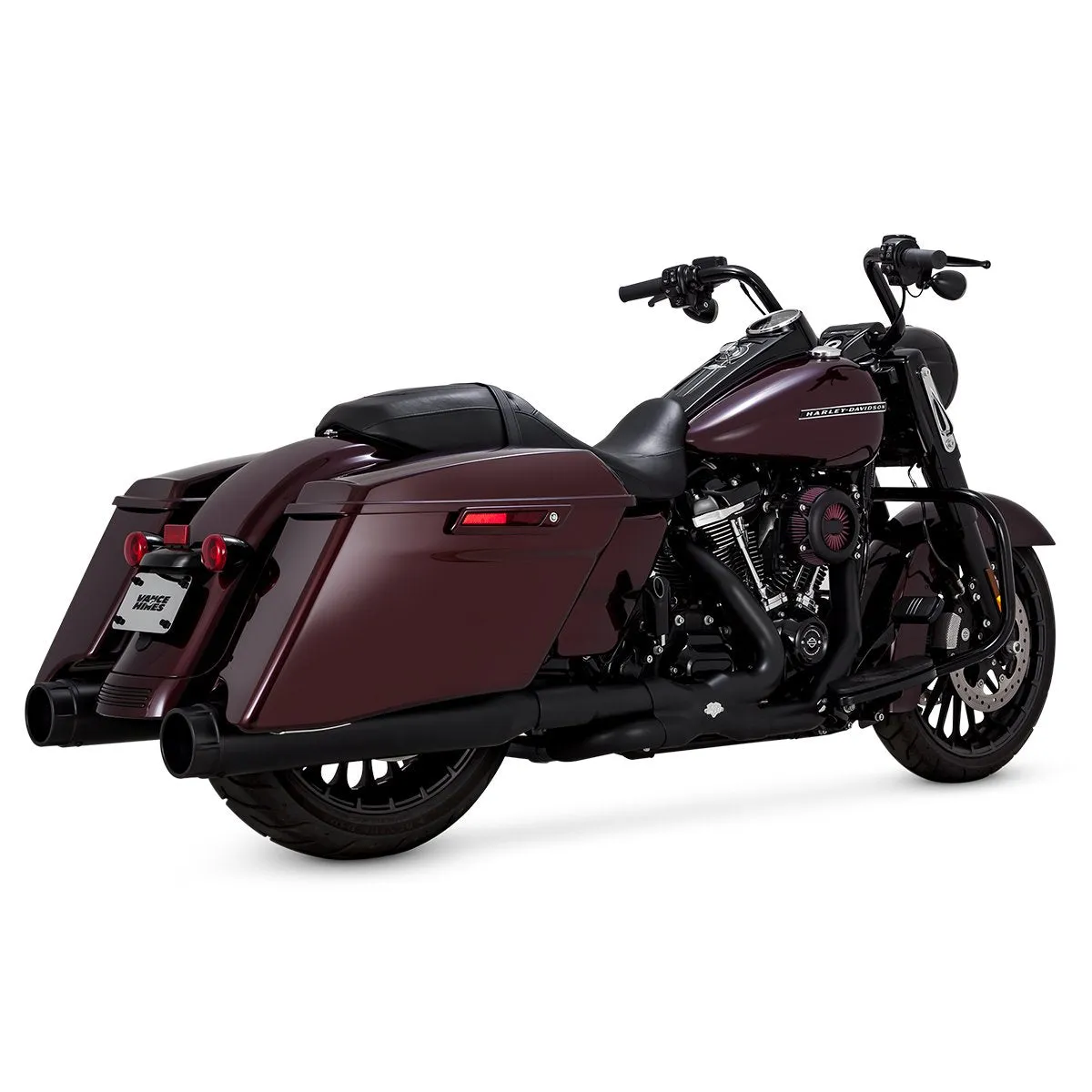 Escape Vance & Hines Torquer 450 Slip Ons Negro para Harley Davidson '17-'24 Touring (Colas)