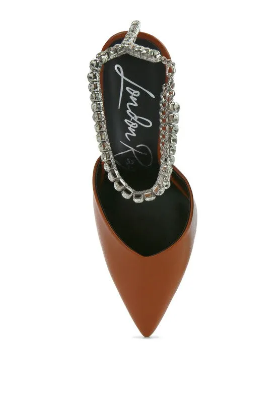 Glamour Gleam Rhinestone Pointed Toe Pumps