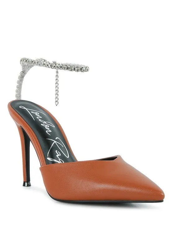 Glamour Gleam Rhinestone Pointed Toe Pumps