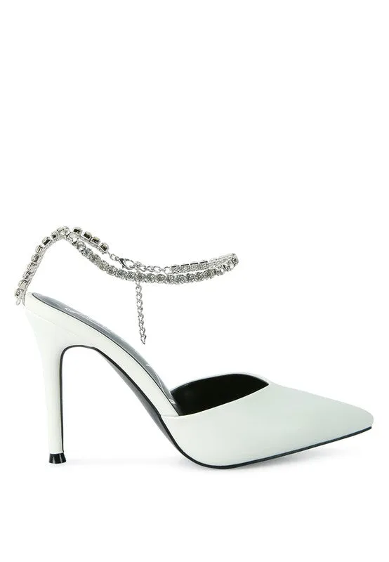 Glamour Gleam Rhinestone Pointed Toe Pumps