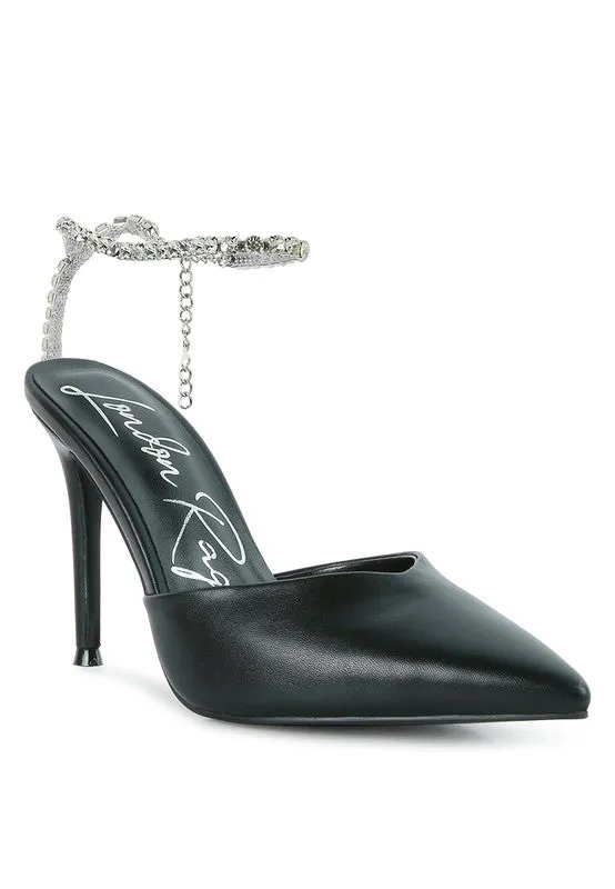 Glamour Gleam Rhinestone Pointed Toe Pumps