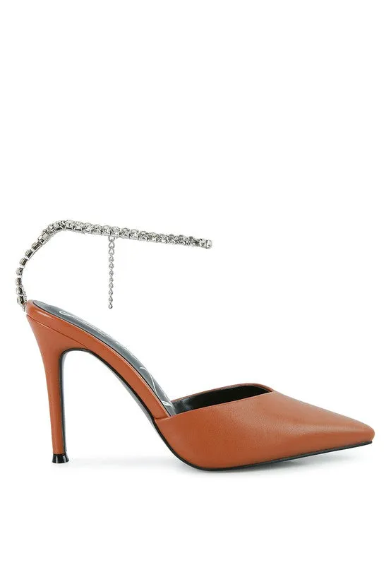 Glamour Gleam Rhinestone Pointed Toe Pumps