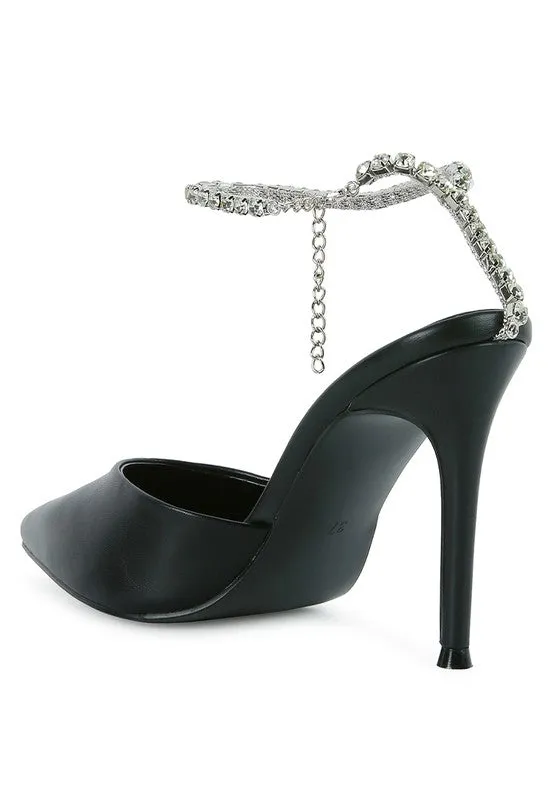 Glamour Gleam Rhinestone Pointed Toe Pumps