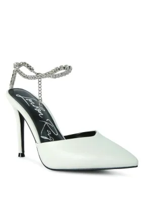 Glamour Gleam Rhinestone Pointed Toe Pumps
