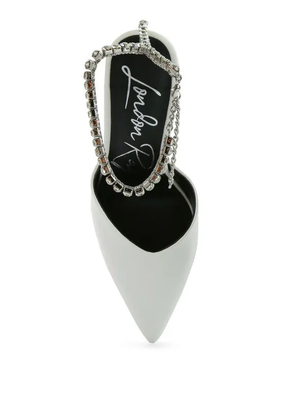 Glamour Gleam Rhinestone Pointed Toe Pumps