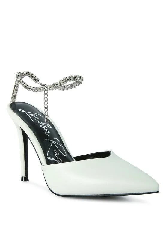 Glamour Gleam Rhinestone Pointed Toe Pumps