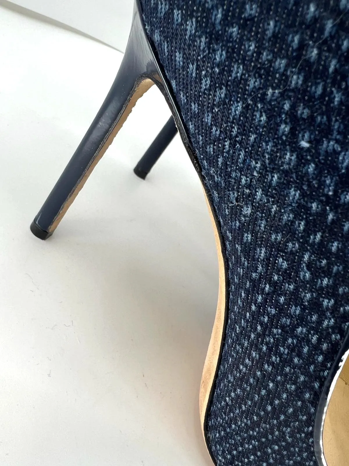 JIMMY CHOO ROMY PRINTED DENIM PUMPS