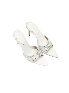 Kate Diamond Heels (White) (Final Sale)
