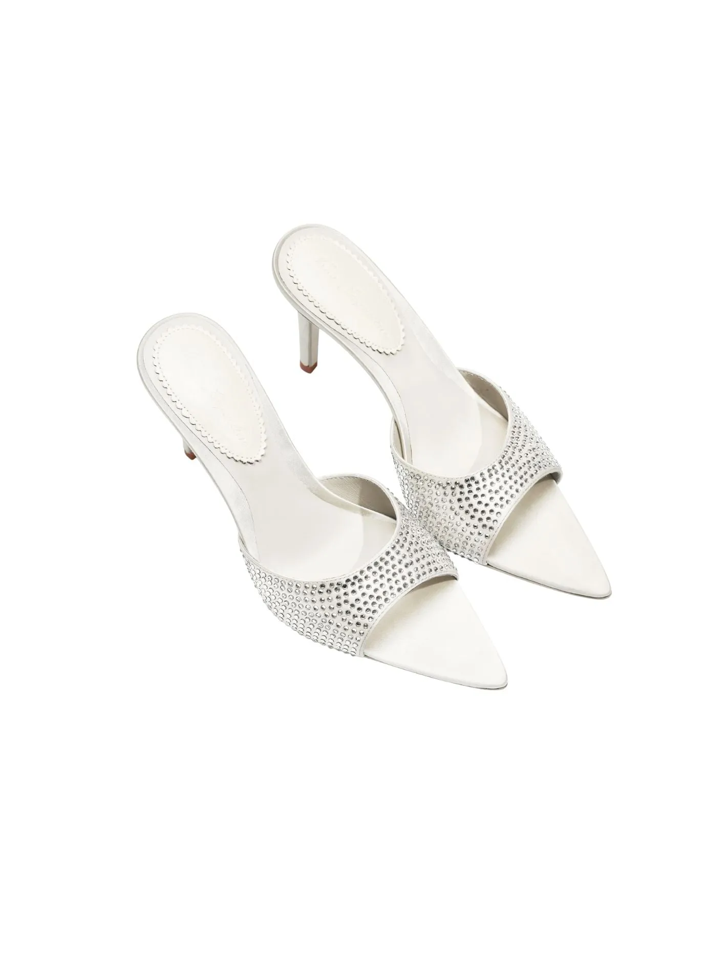 Kate Diamond Heels (White) (Final Sale)