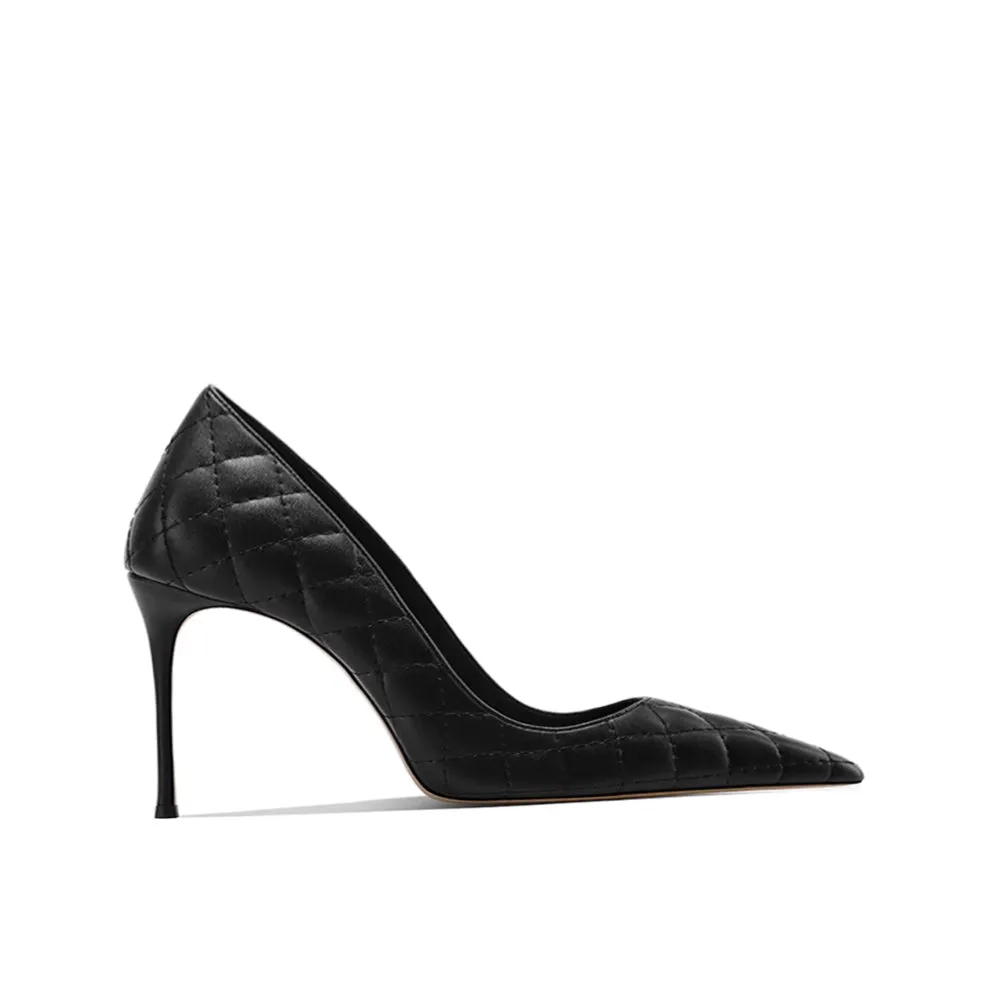 KIAZA Quilted Mid Heel Pumps - 6cm