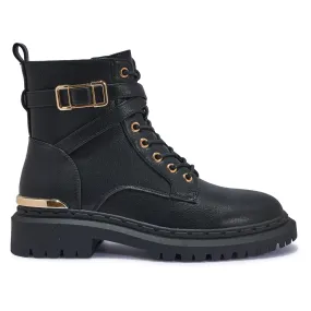 MAGNERS4 CLEATED BUCKLE DETAILS LACE UP BOOT