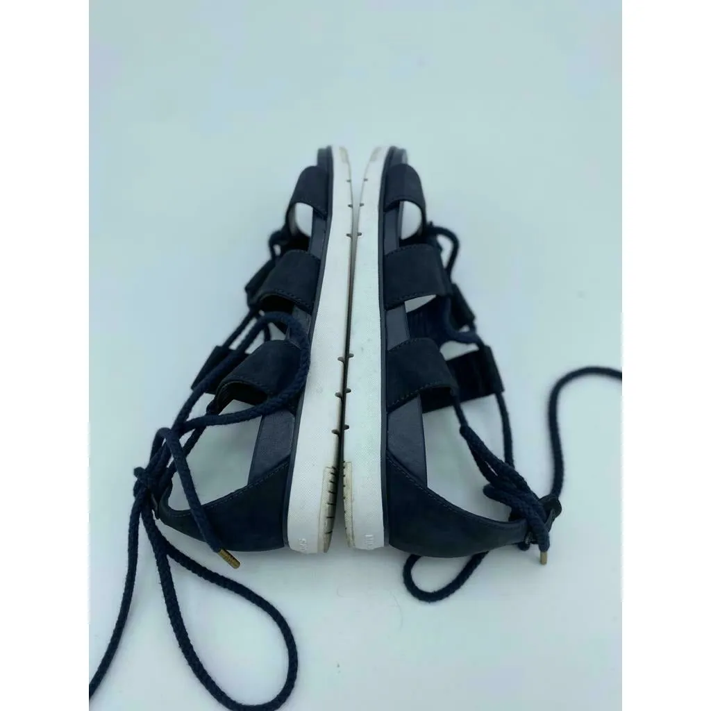Michael Kors MK Logo blue sandals with laces 7.5M