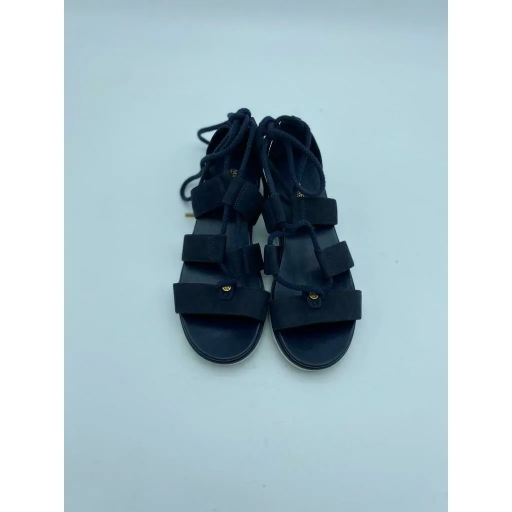 Michael Kors MK Logo blue sandals with laces 7.5M