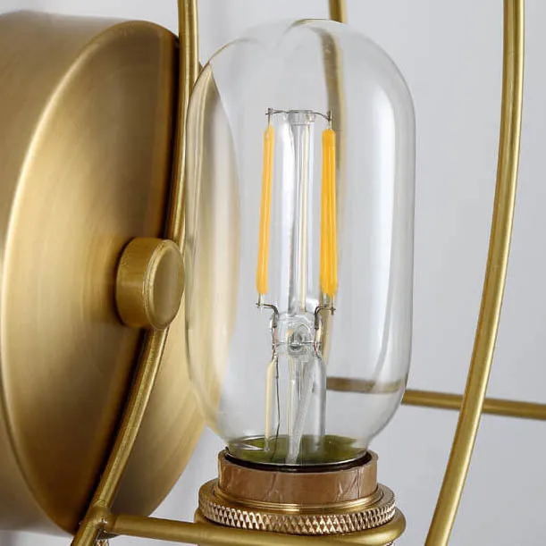 Modern Mid-Century Moon Copper 1-Light Wall Sconce Lamp For Living Room
