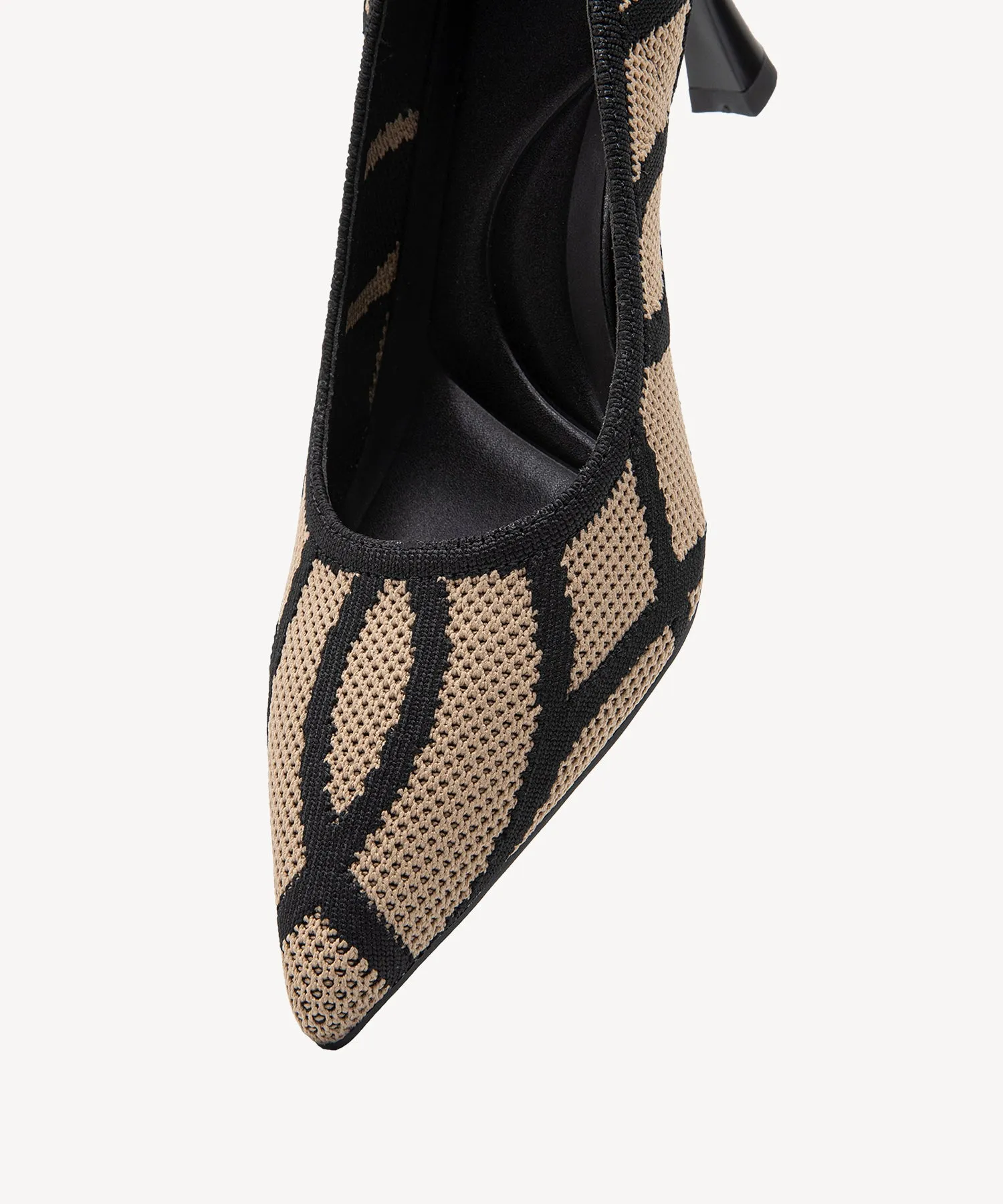 Modern Mosaic Heeled Pumps Apricot